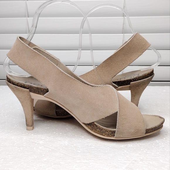 Pedro Garcia Libby Women's Suede Leather Mid-Heel Crisscross Heels Sz 6 - Picture 7 of 14